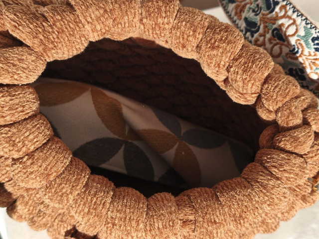 Camela - grande bourse - logo en cuir