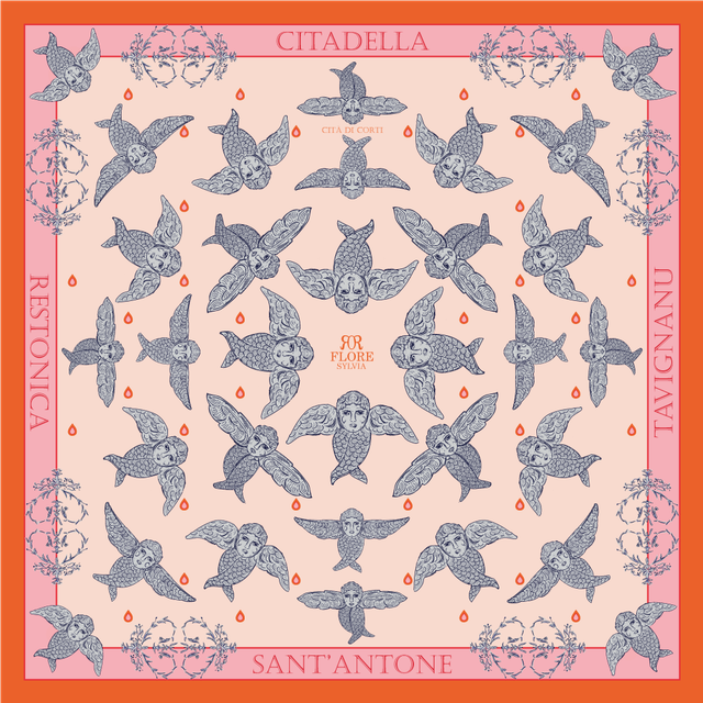 CARRÉ SANT&#039;ANTONE ROSE POUDRÉ 44