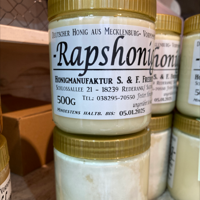 Rapshonig natürlich hart - ungerührt  500g