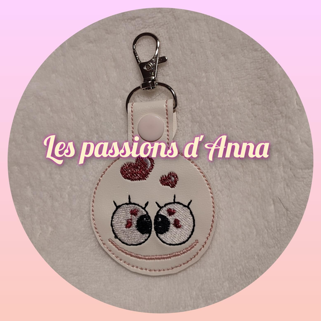 Porte clef smiley et coeur