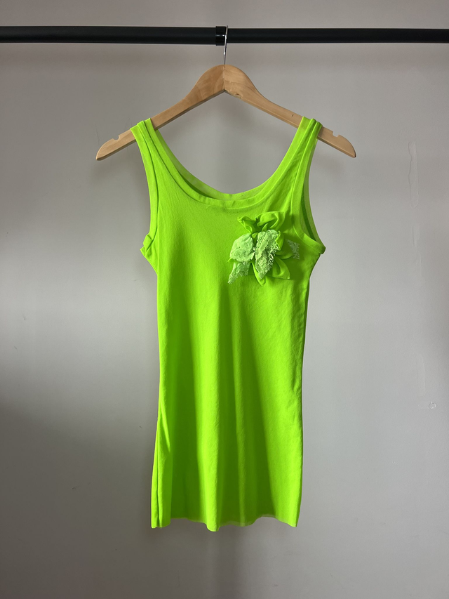 Acid green mesh top #0052