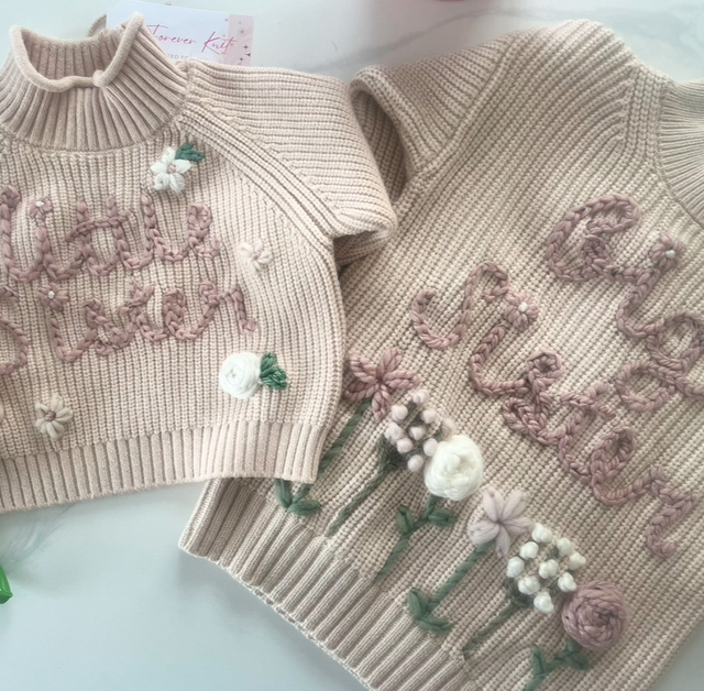 Floral sibling jumper 