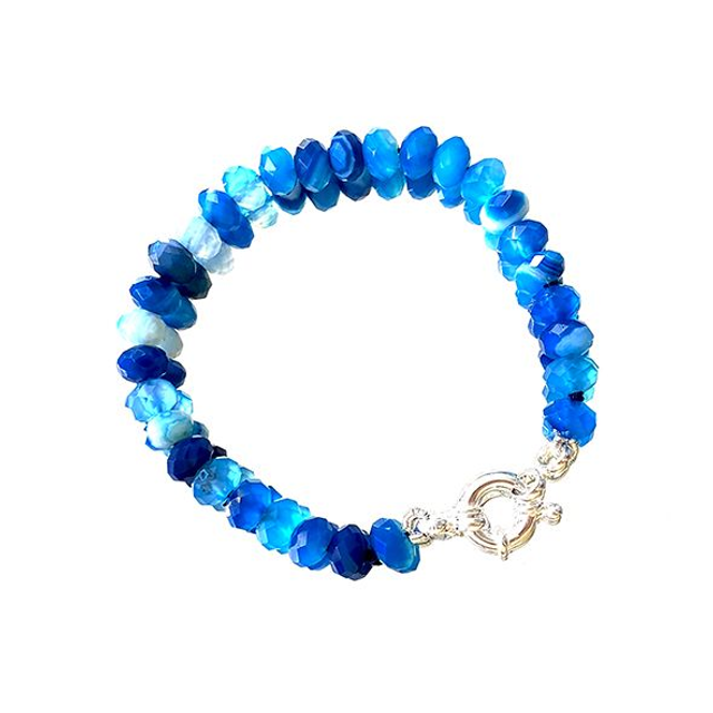Bracciale rondelle in agata sfaccettata modello 0942
