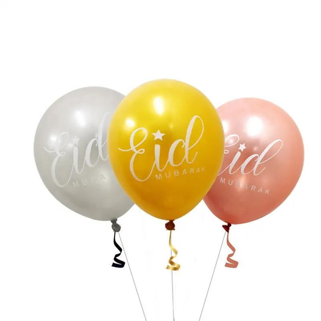 Eid Pearl Balloon Gold 12&quot; - 5 pack
