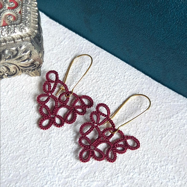 Boucles d'oreille en dentelle Althéa