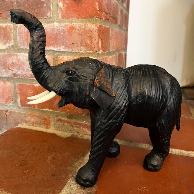 Liberty’s Of London Dark Brown Leather Elephant