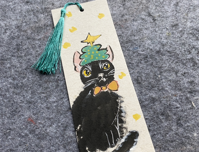 Original hand painted cat bookmark 🐈🐱