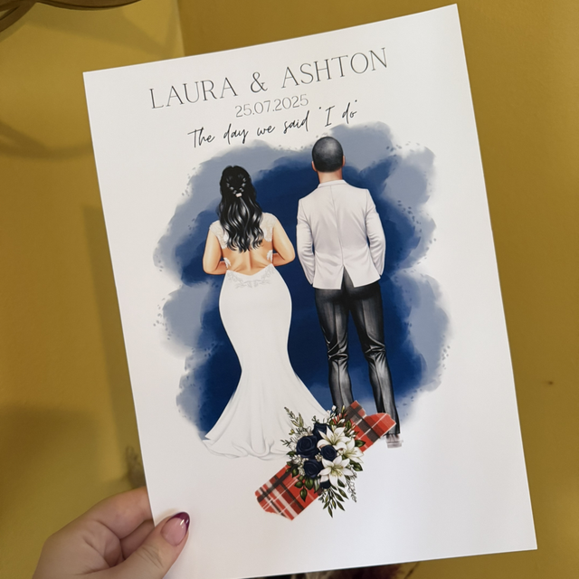 Personalised “I do” Watercolour A4 Print