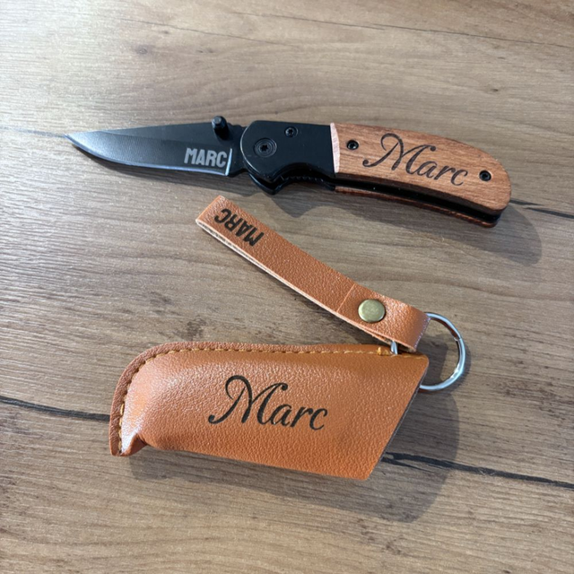 Couteau pliant personnalisé – Gravure prénom ou message