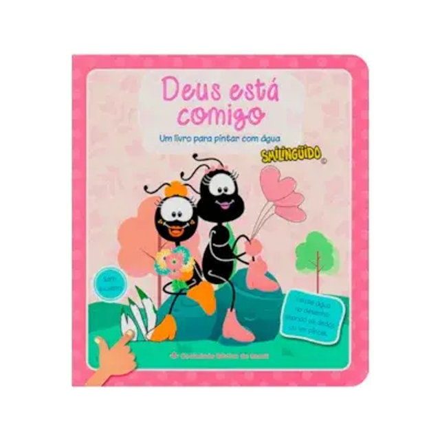 Livro de pintar com agua - Deus esta comigo