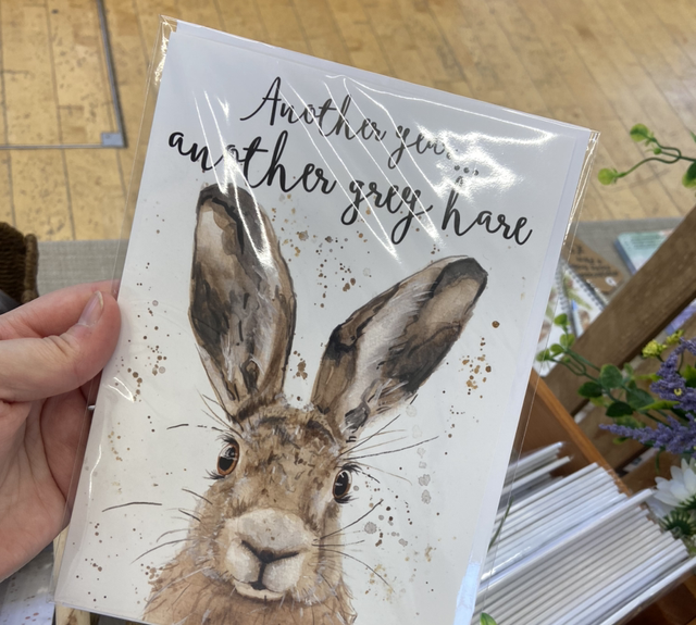 ‘Another Grey Hare’ Birthday A5 Card