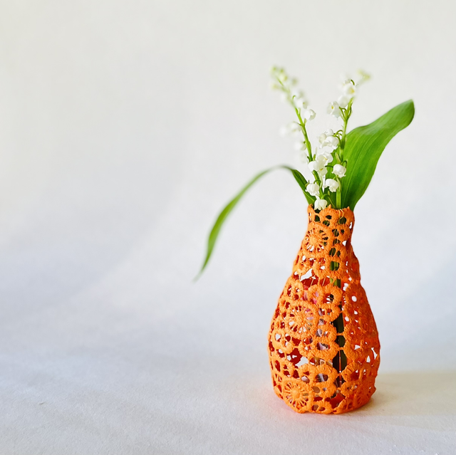 Bouteille dentelle orange