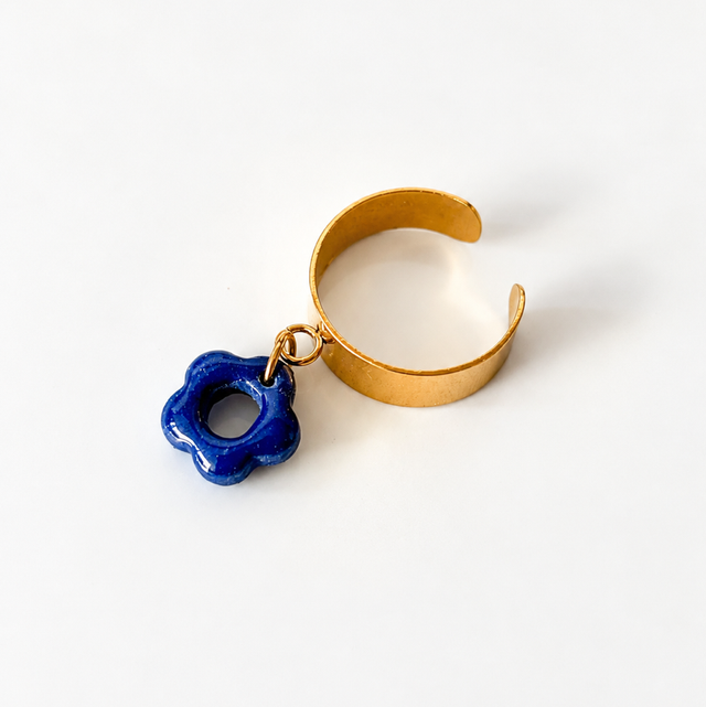 Bague Poupette bleu nuit 