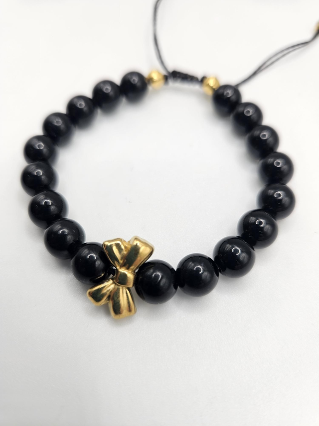 Bracelet nœud onyx