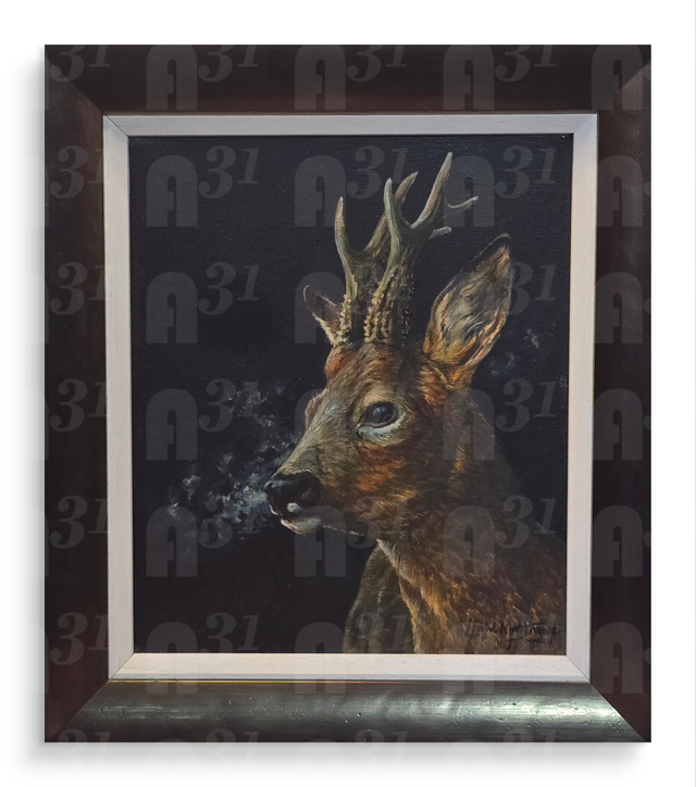 565. Roebuck Potrait , Original,  Oil.