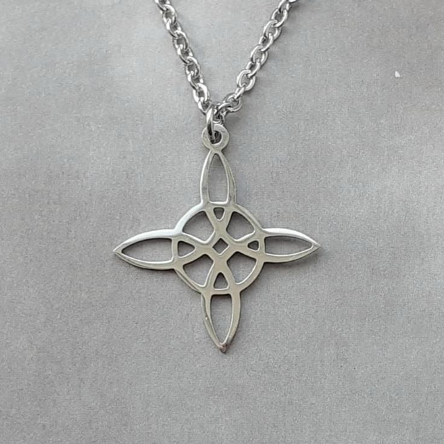 Steel Witch's Knot Necklace 