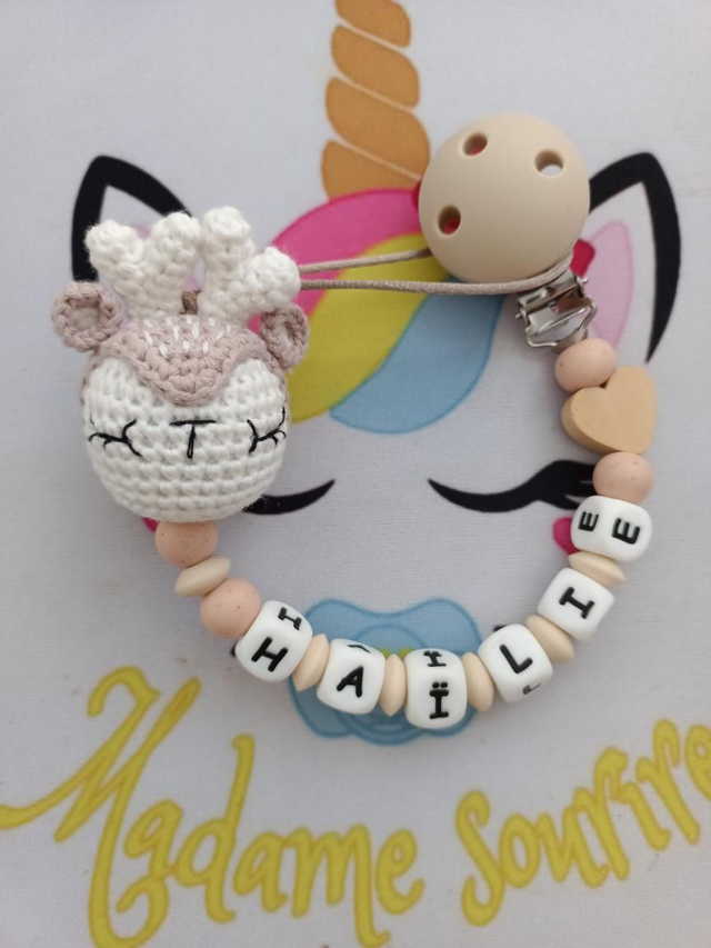 Attache tétine Peluche Crochet 