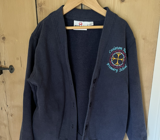 School Logo Cardigan 30” 8-9 years