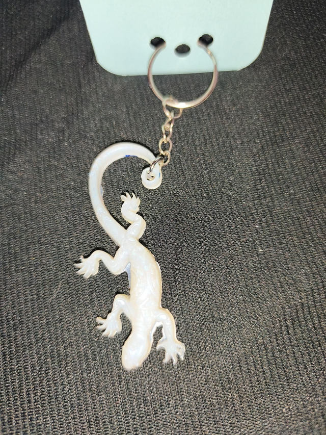 Porte-clé caméléon nacré 