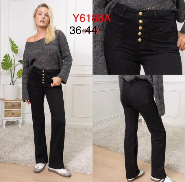 Wide leg zwart met zakjes