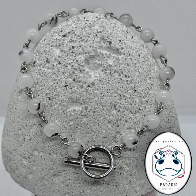 Bracelet en jade blanc