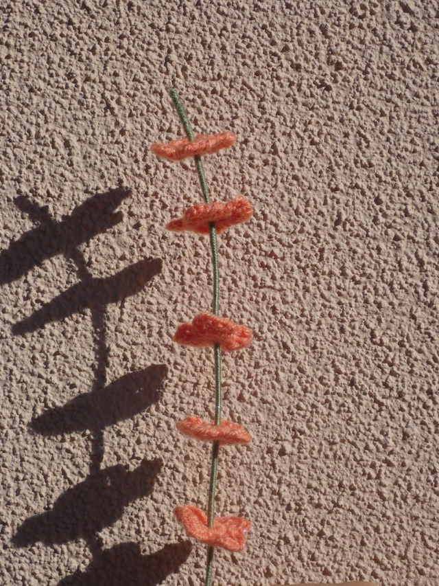 Tige abricot pailleté 