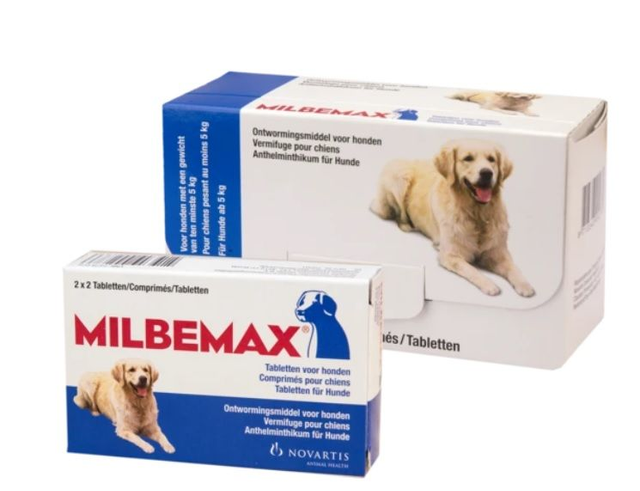 Milbemax Tabletten Hond Groot 4 tabl. 5-75kg