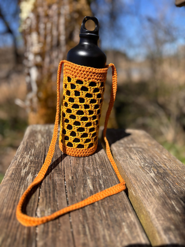 Porte-gourde en crochet - Coton