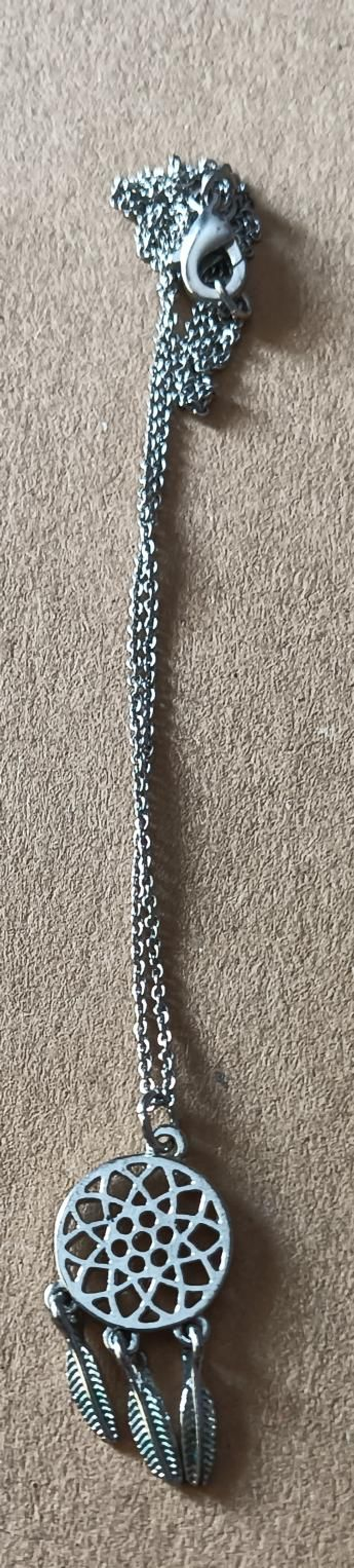 Tibetan Silver Small Dream Catcher Necklace 