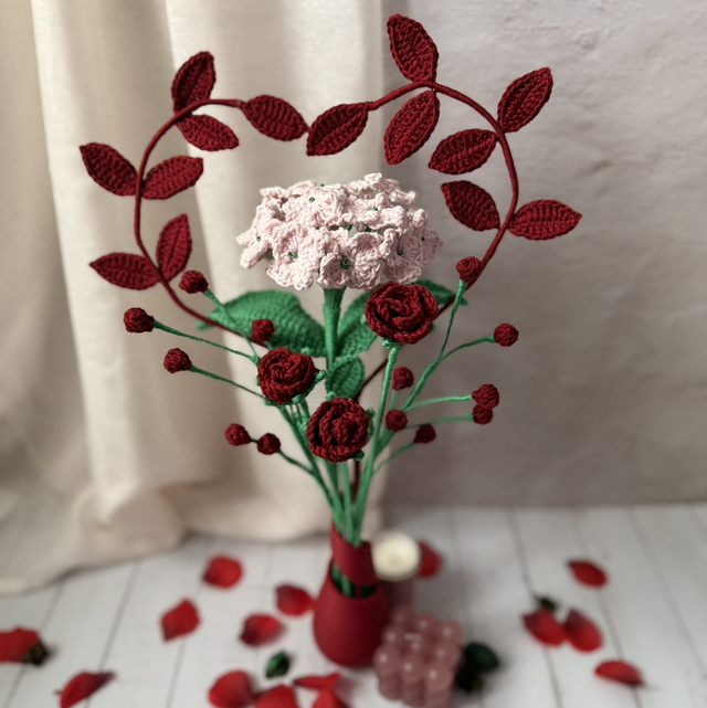 Grand bouquet cœur et hortensia