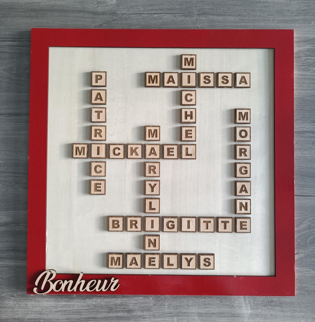 Cadre scrabble famille