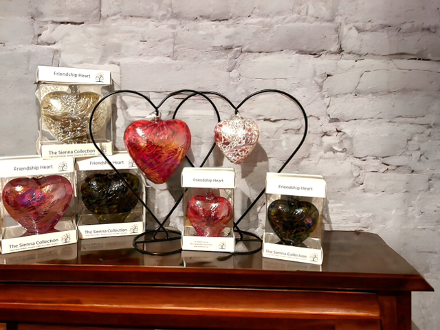 Sienna Glass Heart Small 8cm