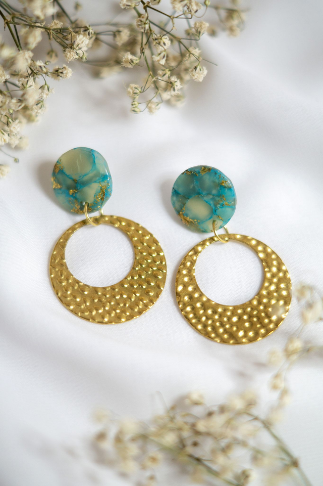 Coloris bleu - Boucles Enora