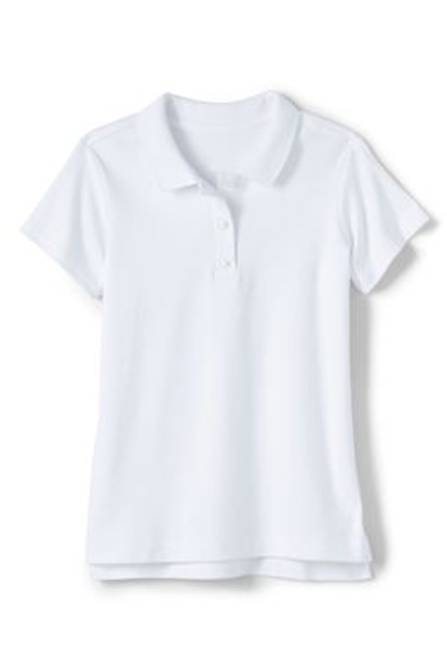 Polo t-shirt, white, no logo (girls)