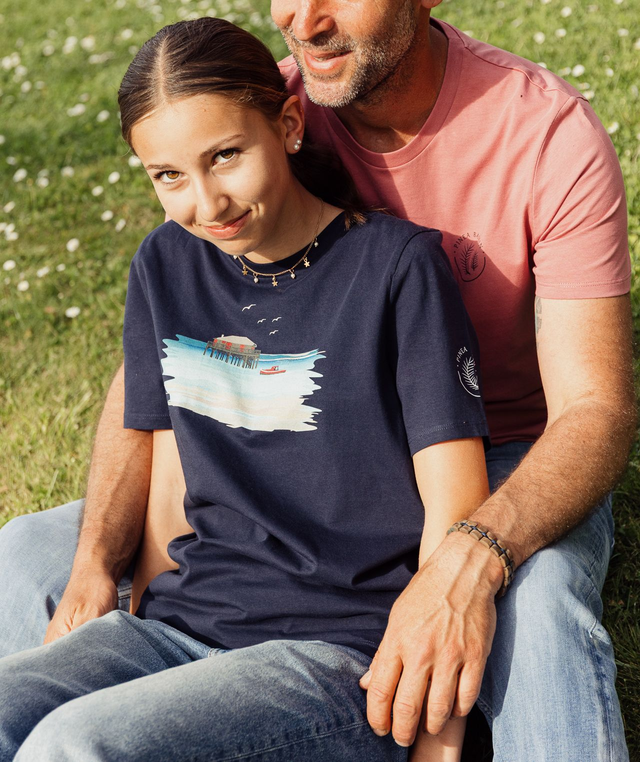 PILOTIS - T-SHIRT ENFANT BLEU MARINE