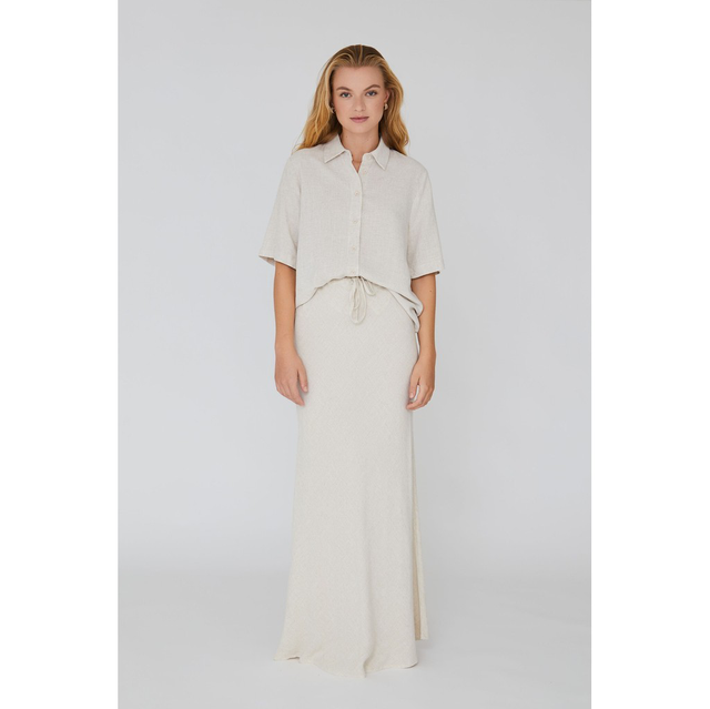 Linen Maxi Skirt Sand