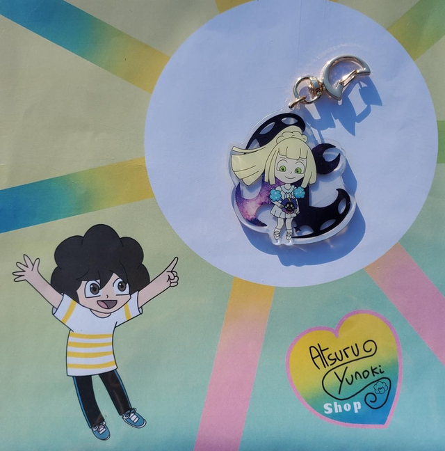 Lillie "Sleepy Awake Cosmog Lunala" / Acrylic Charm / Pokémon / Design by Atsuru Yunoki (Me) /