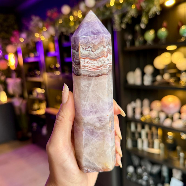 Amethyst with Crazy Lace Agate Tower R54Q3A (1)