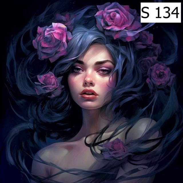 Panneau Femme Gothique en Polyester - 48x48cm 