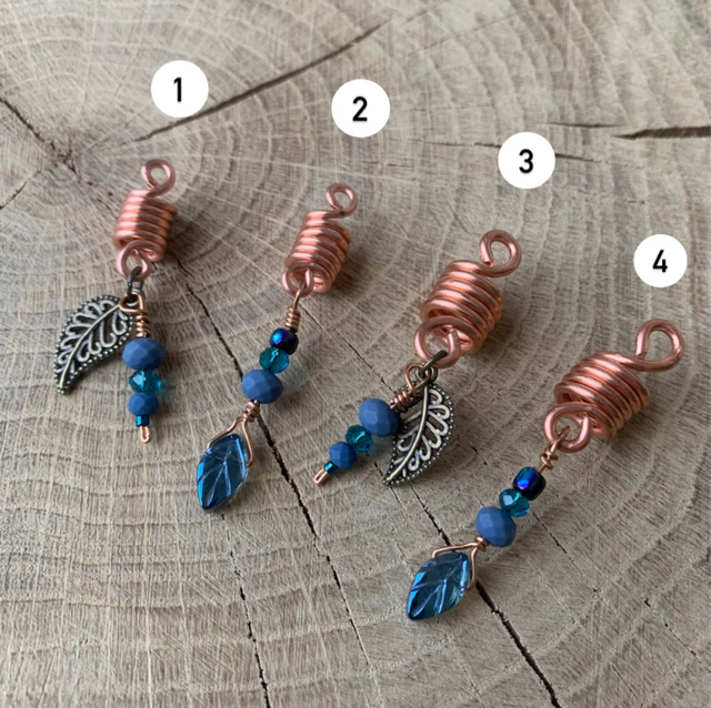 Braderie des Fées - Perles pour Dreads Bleu