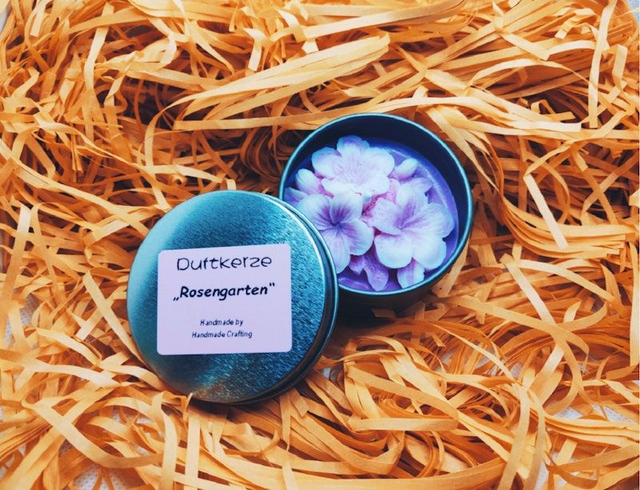 Duftkerze "Rosengarten" aus 100% Sojawachs