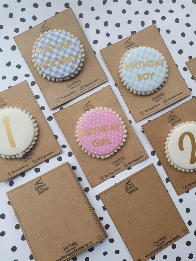 Fabric Birthday Badge