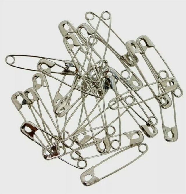 180 Safety Pins Assorted Sizes and colour Small Large Size Hemming Craft textile