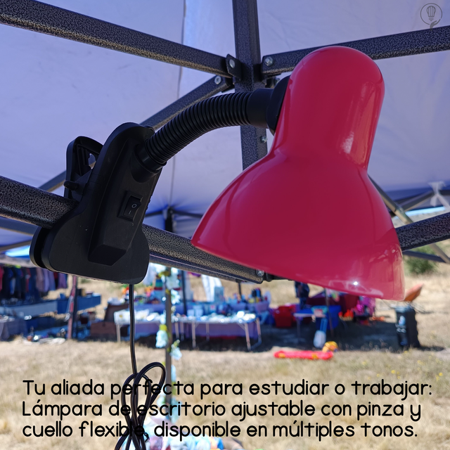 Lámpara de escritorio con cuello flexible y pinza en 7 colores, Ilumina tu espacio con estilo 