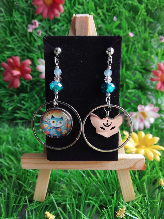 boucles d'oreilles chat