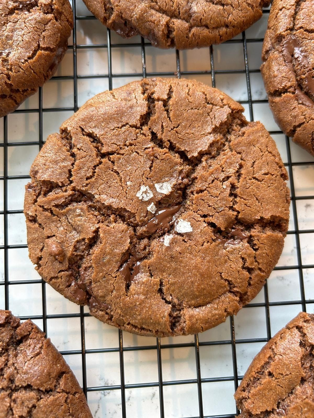 Chocolate Rye Tahini Cookie