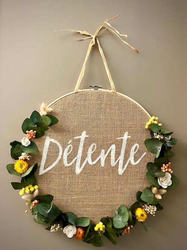 Couronne florale personnalisée taille L