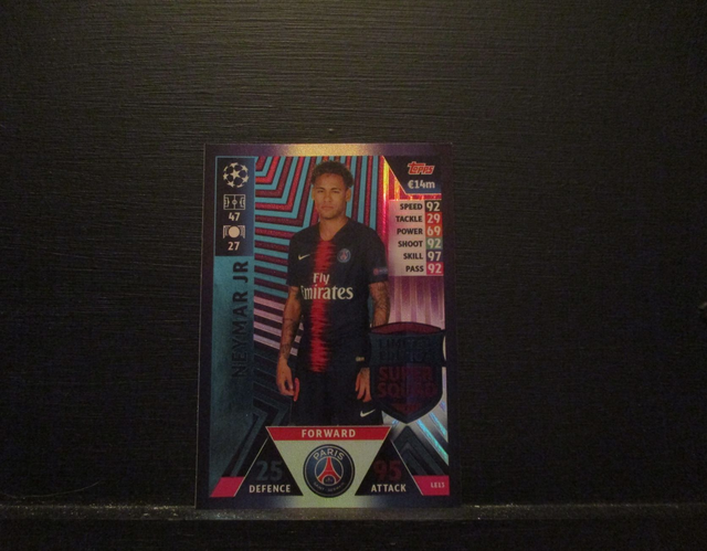 Neymar JR - UEFA Champions League Match Attax 2018/19 Limited Edition Original Trading Card #LE13