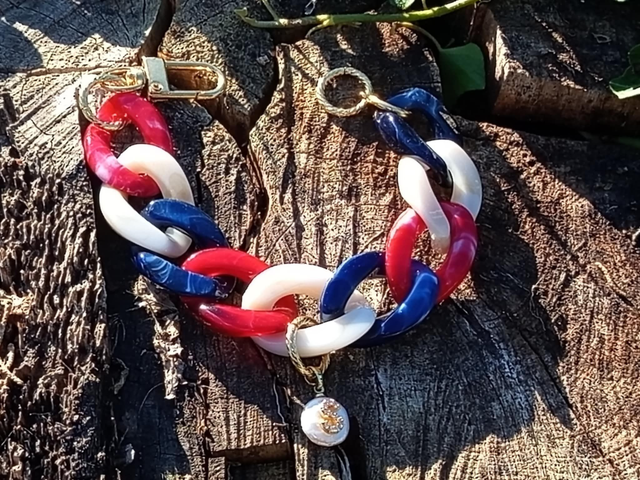 Bracelet gros maillons en acrylique Fraans