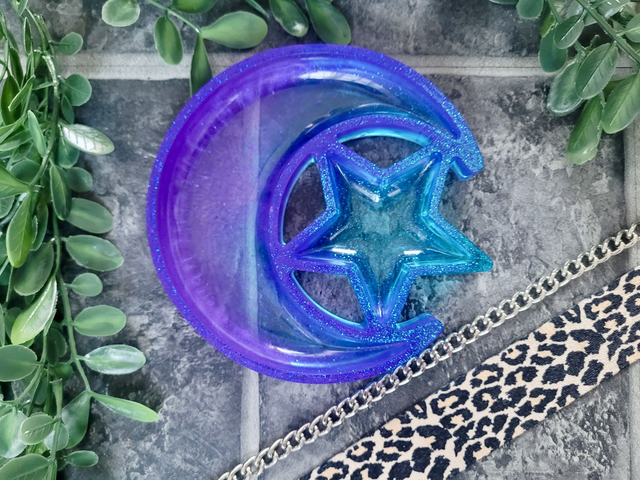 Trinket Tray - Celestial Moon &amp; Star